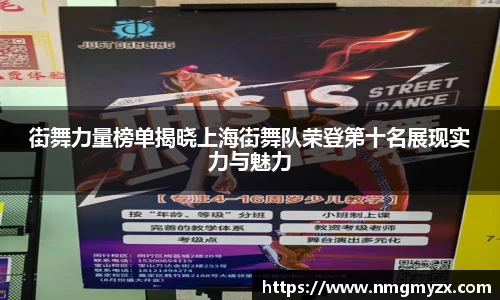 街舞力量榜单揭晓上海街舞队荣登第十名展现实力与魅力