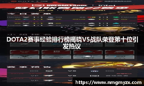 DOTA2赛事经验排行榜揭晓V5战队荣登第十位引发热议