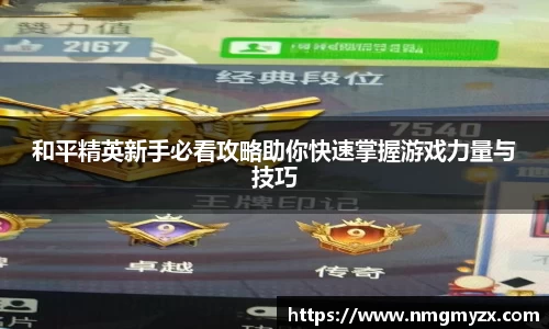 和平精英新手必看攻略助你快速掌握游戏力量与技巧
