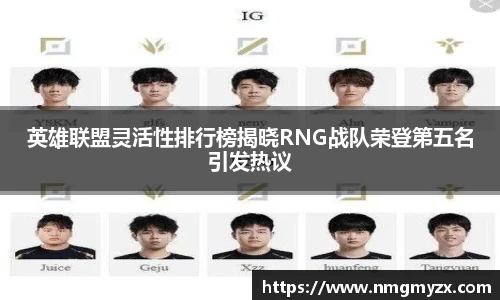 英雄联盟灵活性排行榜揭晓RNG战队荣登第五名引发热议